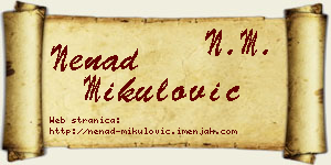 Nenad Mikulović vizit kartica